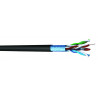 CABLE CAT6 F/UTP GAINE PE 1X4P NOIR COURONNE 100M