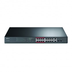 SWITCH 19'' 16 PORTS 10/100 POE LONG RANGE 250M + 2 COMBO