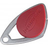 BADGE VIGIK INSERT INOX ROUGE