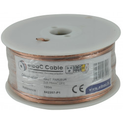 CÂBLE HP 2X0.75MM2 SG TRANSPARENT (100 M)