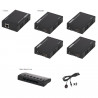 Kit extendeur HDMI 1 vers 4 sur IP + switch - Full HD 1080p - 80m point à point