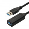 Cordon USB 3.2 gen 1 - A M/F ampli - noir - 30m