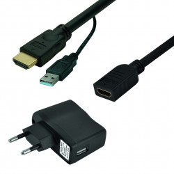 Cordon HDMI A M/F amplifié...