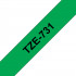 Ruban TZe731, 12mm Noir sur fond Vert, Laminé, 8M