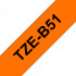 Ruban TZeB51, 24mm Noir sur fond Orange fluo, Laminé, 5M