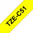 Ruban TZeC51, 24mm Noir sur fond Jaune fluo, Laminé, 5M