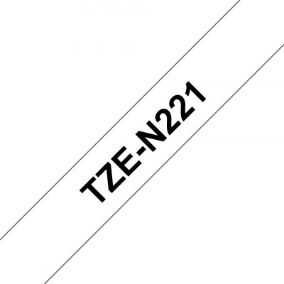 Ruban TZeN221, 9mm Noir sur fond Blanc, Non laminé, 8M