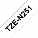 Ruban TZeN251, 24mm Noir sur fond Blanc, Non laminé, 8M