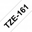 Ruban TZe161, 36mm Noir sur fond Transparent, Laminé, 8M