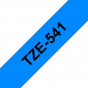 Ruban TZe541, 18mm Noir sur fond Bleu, Laminé, 8M