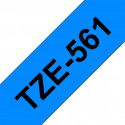 Ruban TZe561, 36mm Noir sur fond Bleu, Laminé, 8M