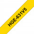 Pack de 5 Rubans HGe631, 12mm Noir sur fond Jaune, Laminé High Grade, 8M