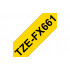 Ruban TZeFX661, 36mm Noir sur fond Jaune, Laminé flexible, 8M