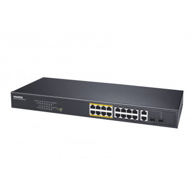 SWITCH POE NON MANAGEABLE 250W 16XPOE 10/100 + 2XRJ45 + 2XSFP GB COMBO NDAA 250M