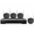 KIT WIFI 4 BULLETS 2MP F2.8MM IR30M 12V + 1 NVR HDD 1TB INCLUS