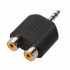 ADAPTATEUR JACK 3.5MM MÂLE / 2 RCA FEMELLE